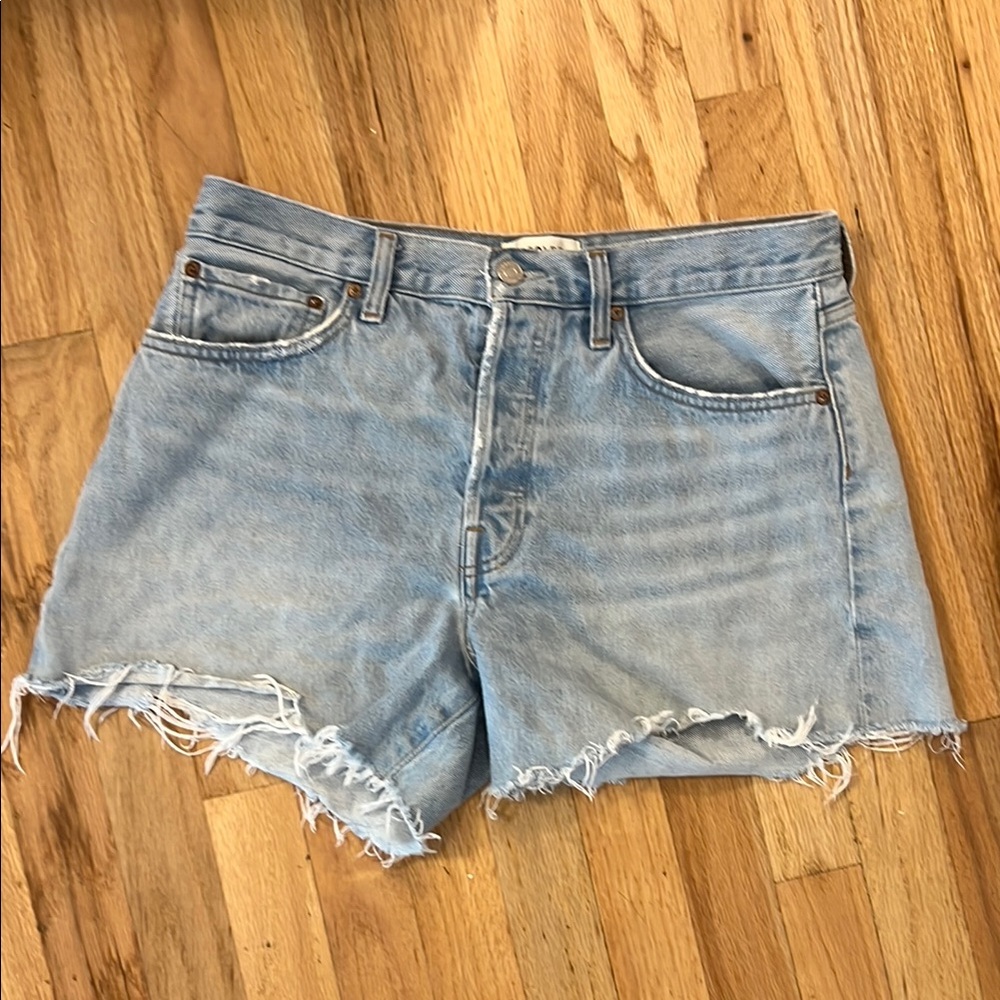 Light Wash Denim Cutoff Shorts - Women